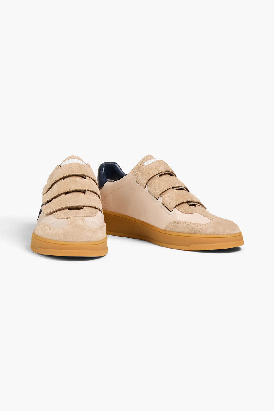  Veronica Beard - Reagan Twill And Suede Sneakers - Neutral - Us 5 