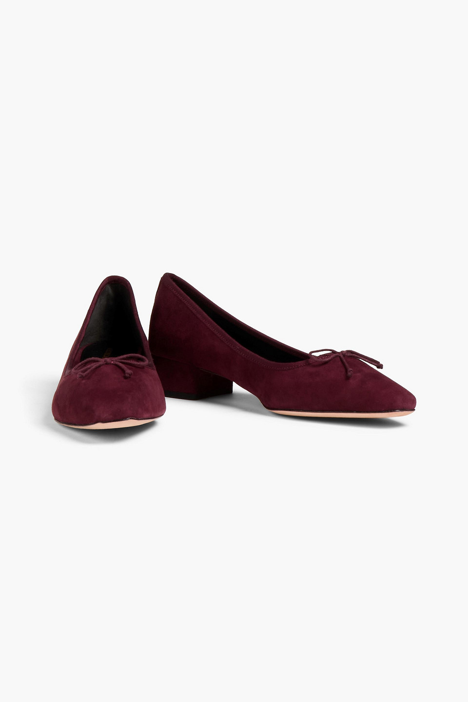  Veronica Beard - Pumps „cecile“ Aus Veloursleder - Burgunderrot - Us 7.5 