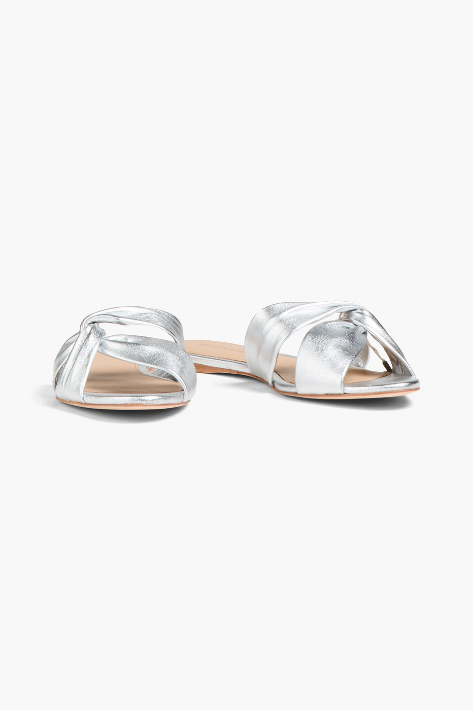  Veronica Beard - Sandalen „seraphina“ Aus Metallic-leder Mit Twist-detail - Metallic - Us 6 