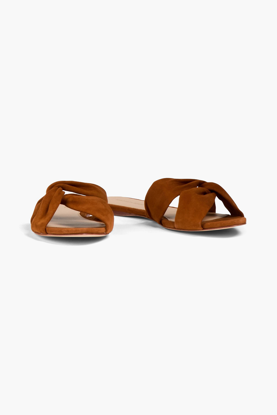  Veronica Beard - Seraphina Twisted Suede Sandals - Brown - Us 6 