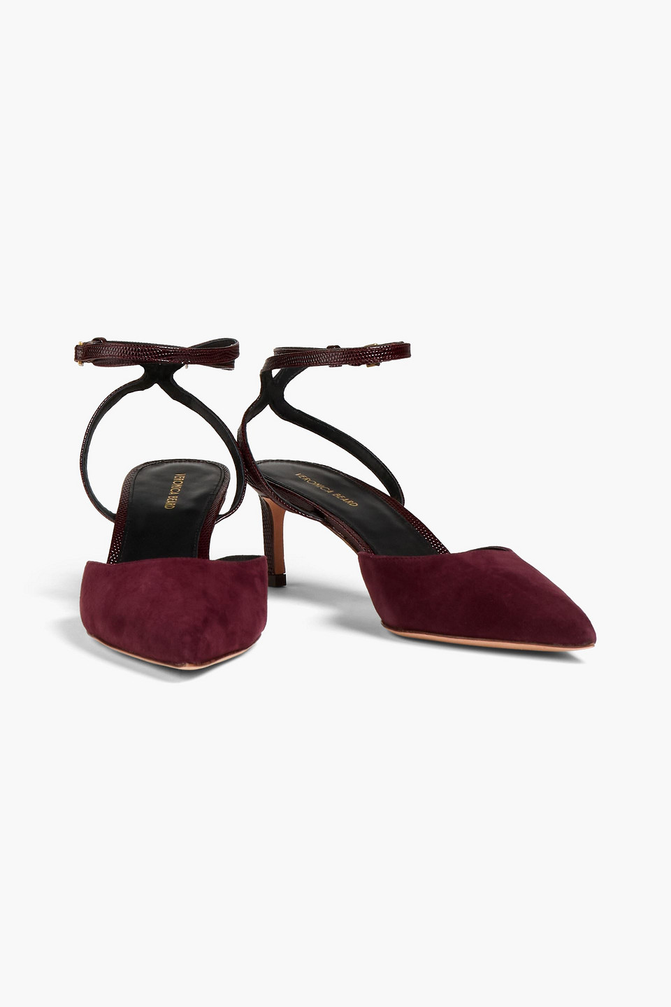  Veronica Beard - Pumps „colette“ Aus Veloursleder - Burgunderrot - Us 5 