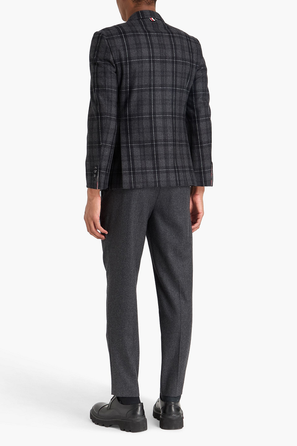  Thom Browne - Checked Wool And Cashmere-blend Flannel Blazer - Grau - 1 