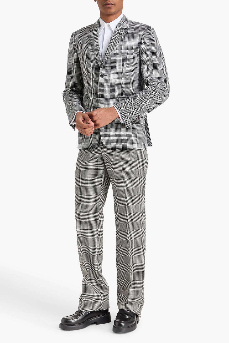  Thom Browne - Prince Of Wales Checked Wool Blazer - Schwarz - 2 