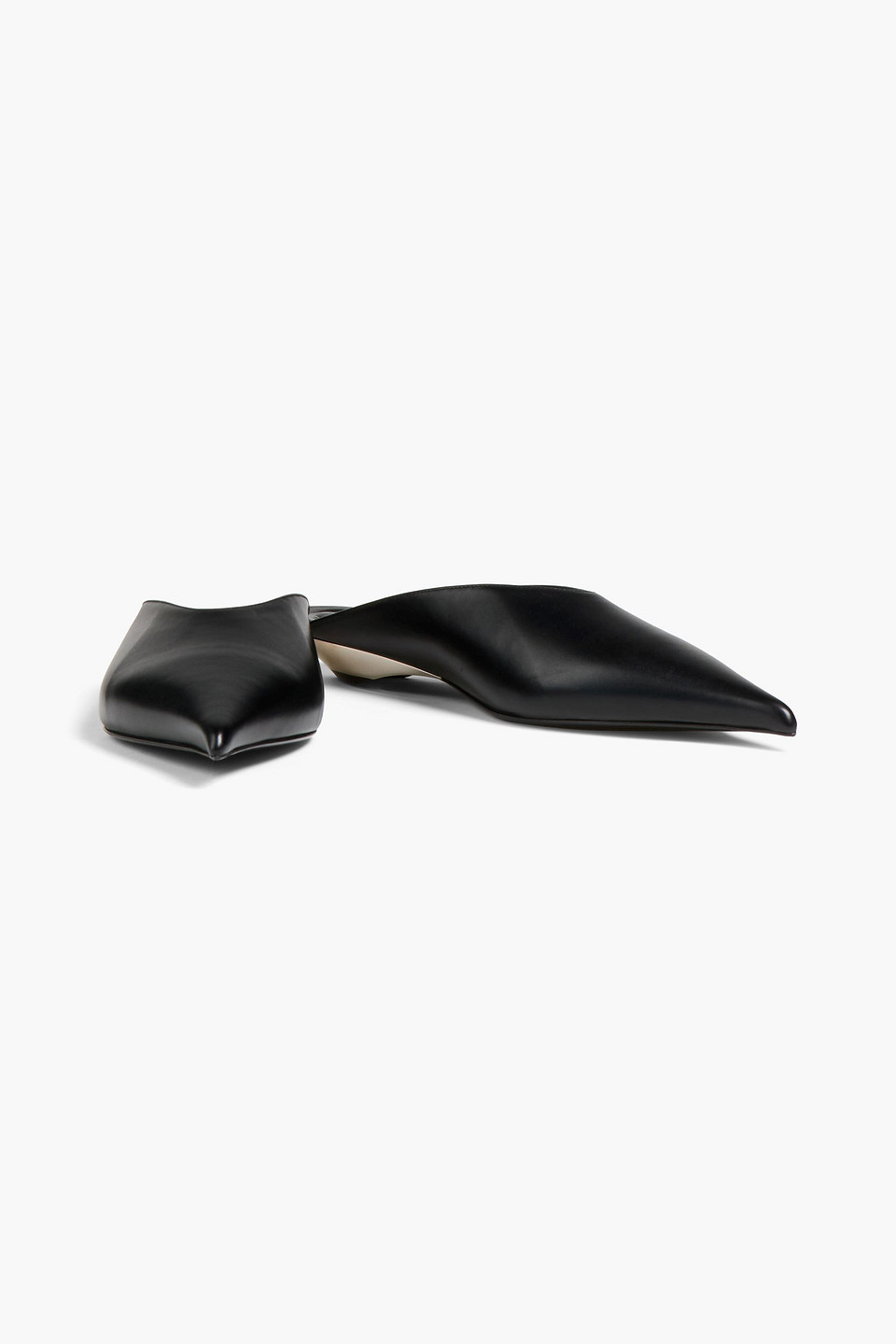 Mugler - Leather Mules - Black - Eu 36 