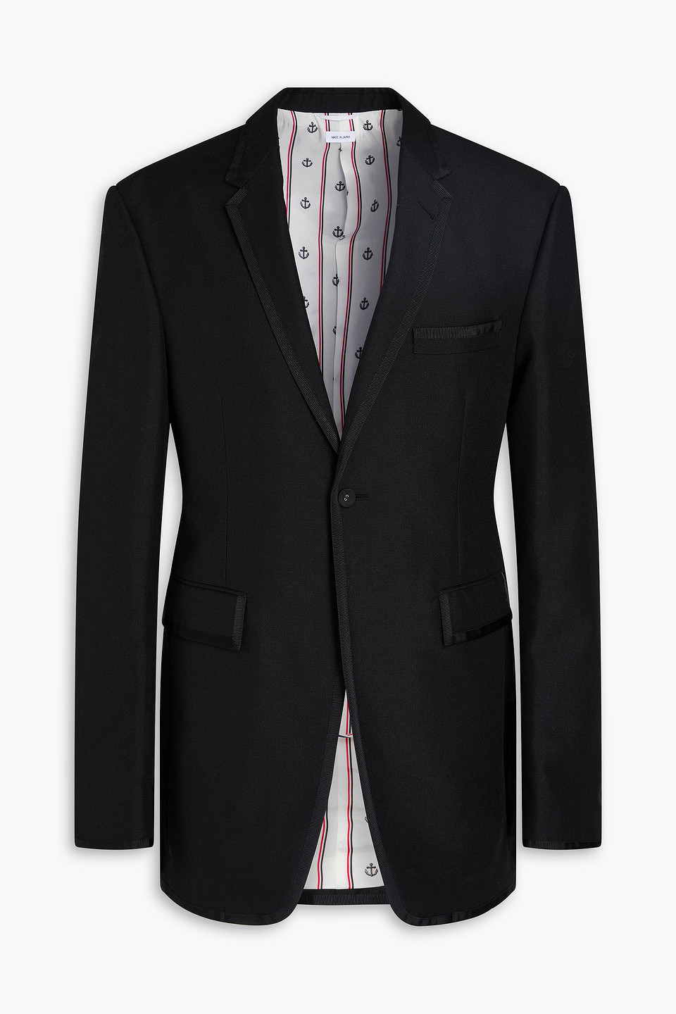 thom browne - grain de poudre wool blazer - black - 2