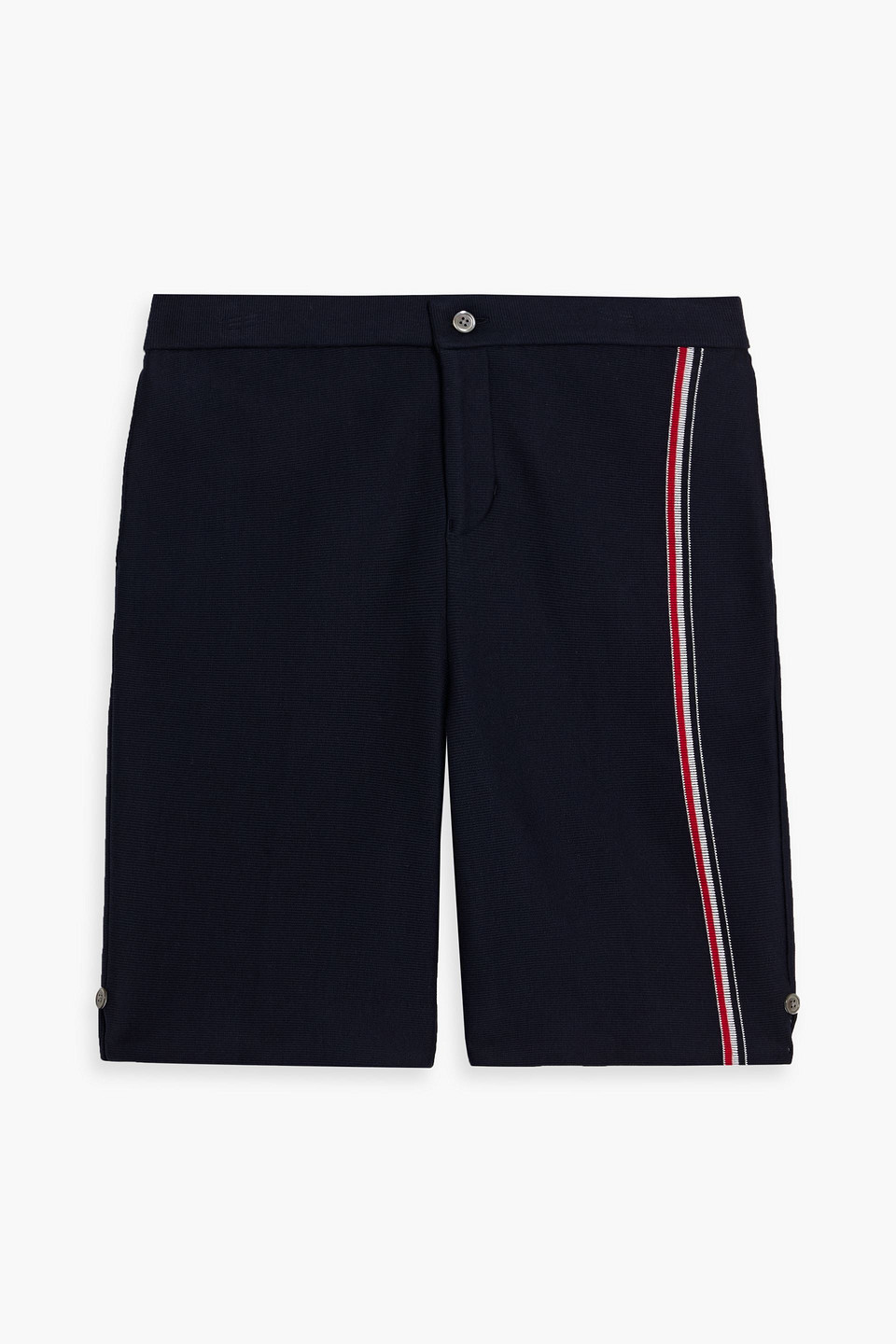 thom browne - striped cotton shorts - blue - 1