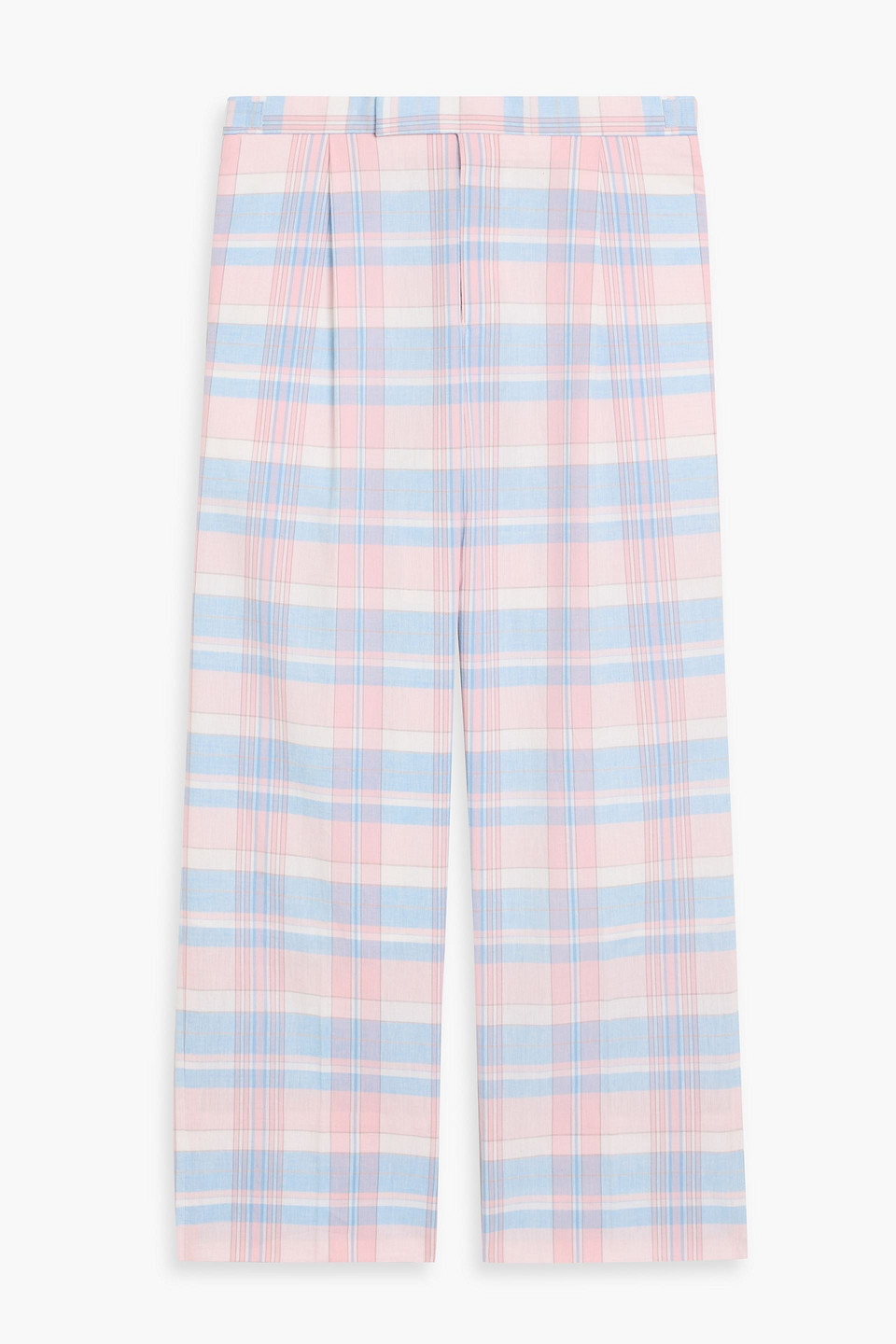 thom browne - checked cotton pants - pink - 2