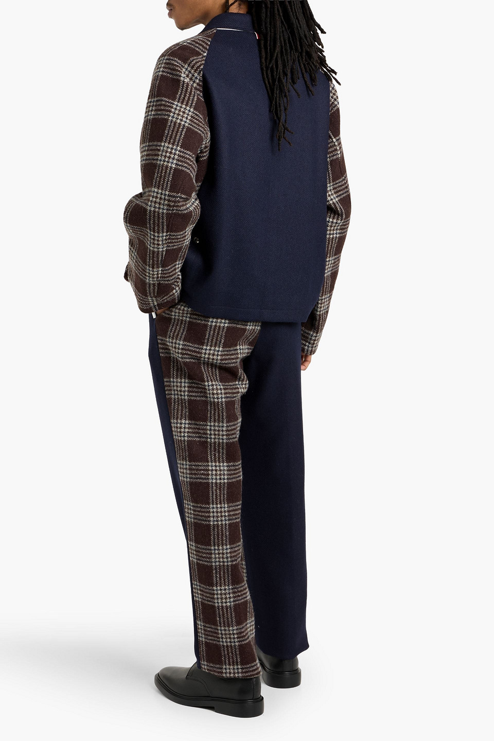 Thom Browne Checked Wool-tweed Jacket In Multi