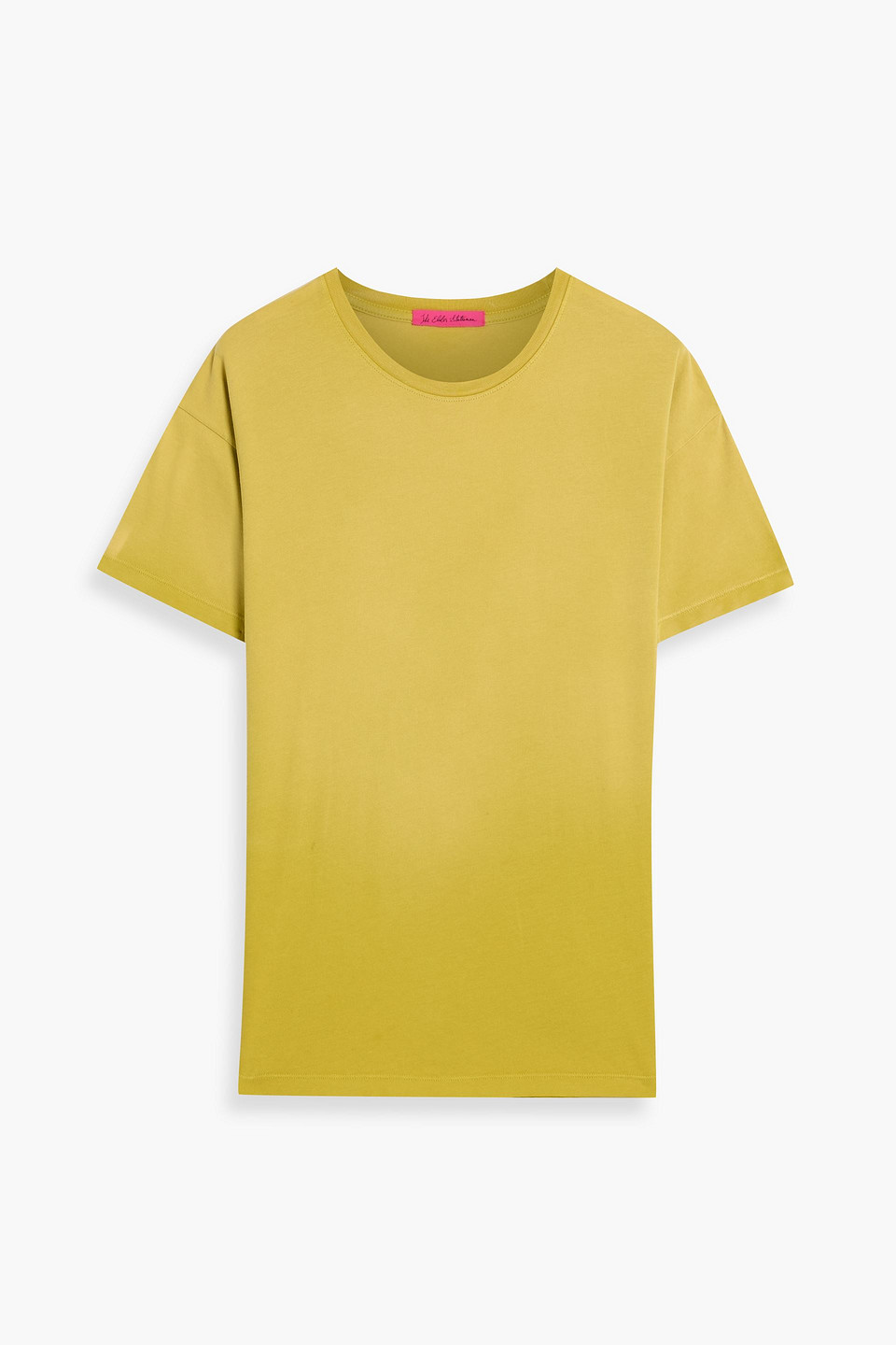 the elder statesman - cotton and cashmere-blend jersey t-shirt - yellow - xs