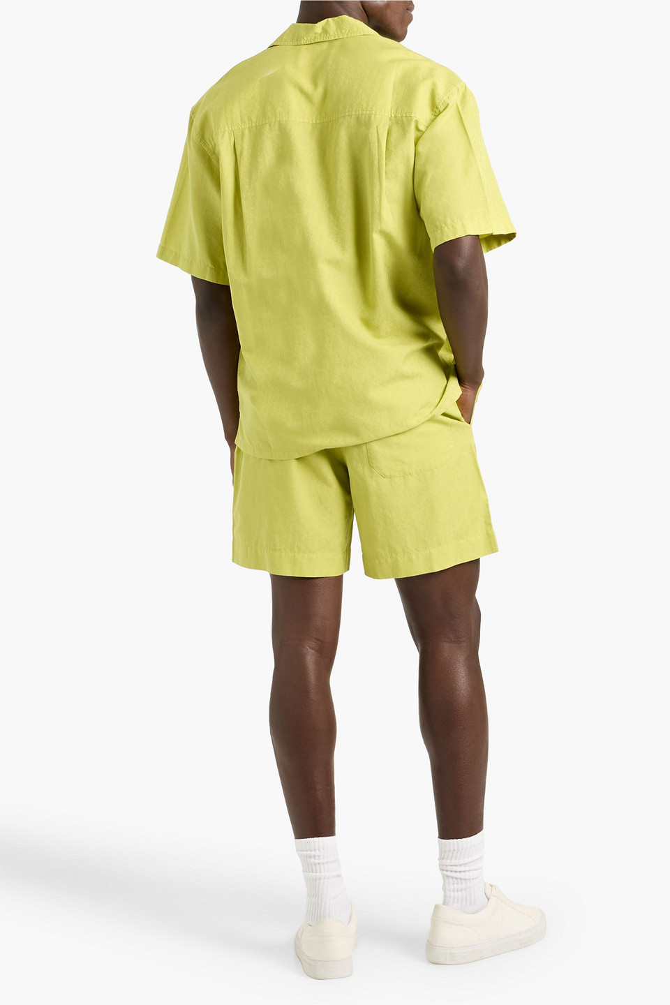  The Elder Statesman - Shorts Aus Jacquard Aus Einer Baumwoll-seidenmischung Mit Tunnelzug - Gelb - S 