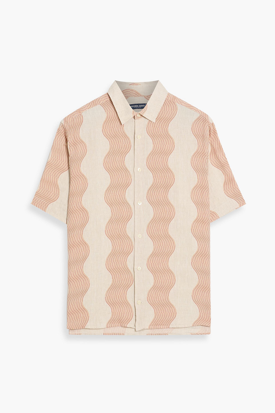 frescobol carioca - printed linen shirt - white - xl