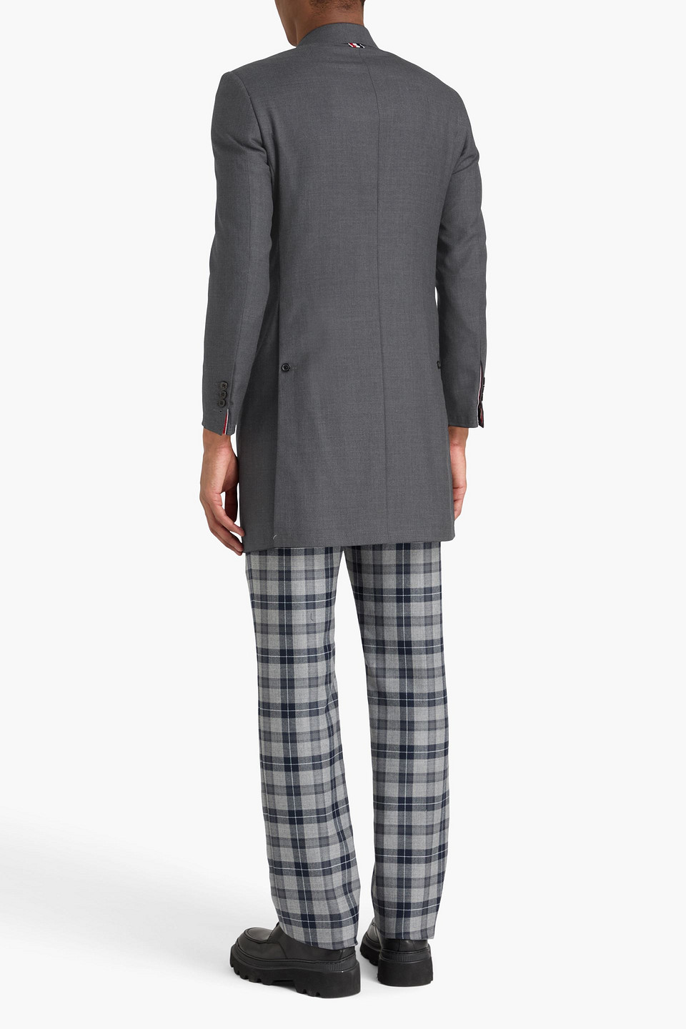  Thom Browne - Mantel Aus Woll-twill - Grau - 2 