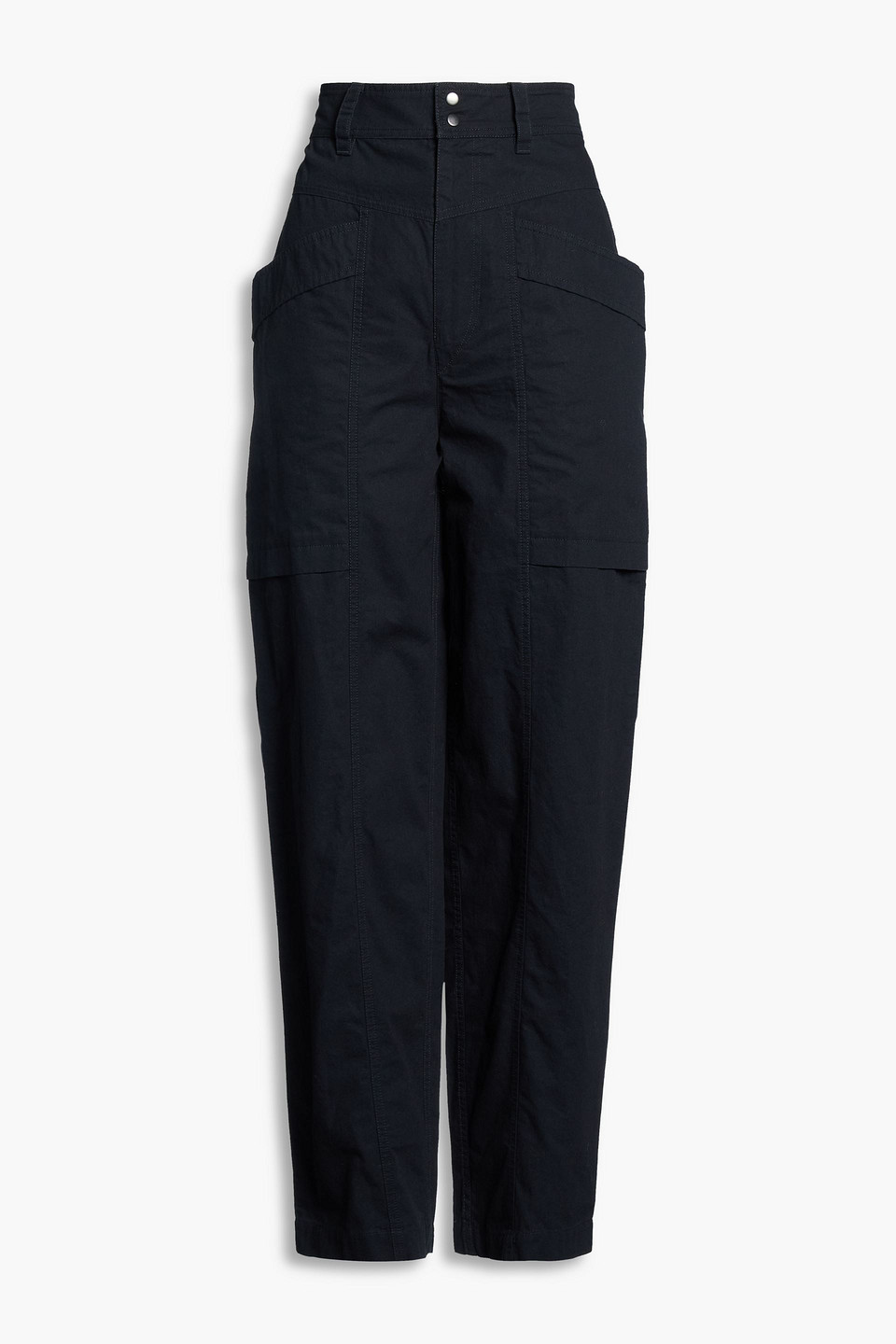 Isabel Marant Étoile Ruby Cotton Straight-leg Trousers In Grey