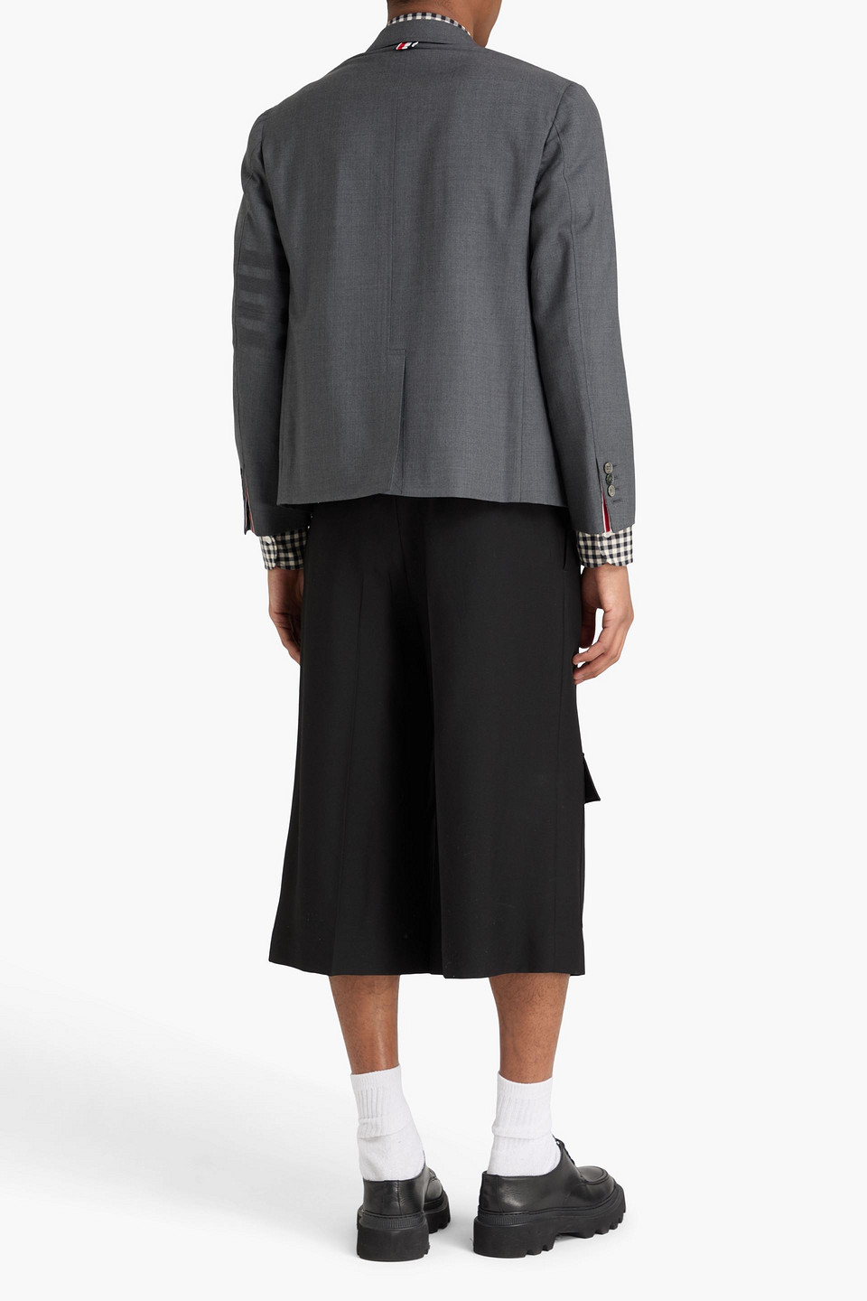  Thom Browne - Striped Wool Blazer - Gray - 2 