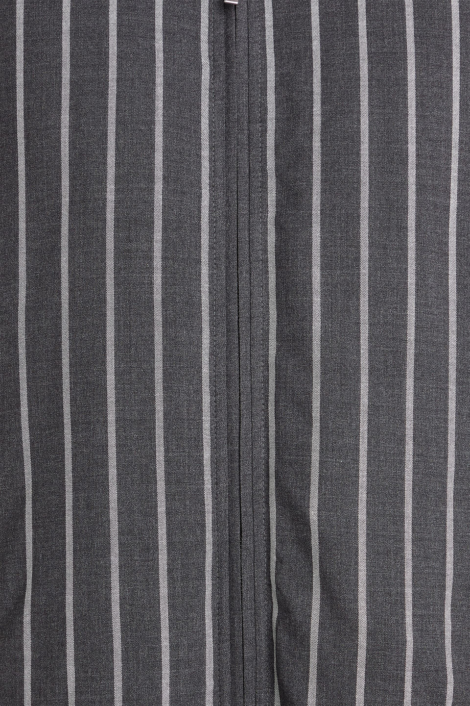 Thom Browne Striped Wool Down Bomber Jacket In Black