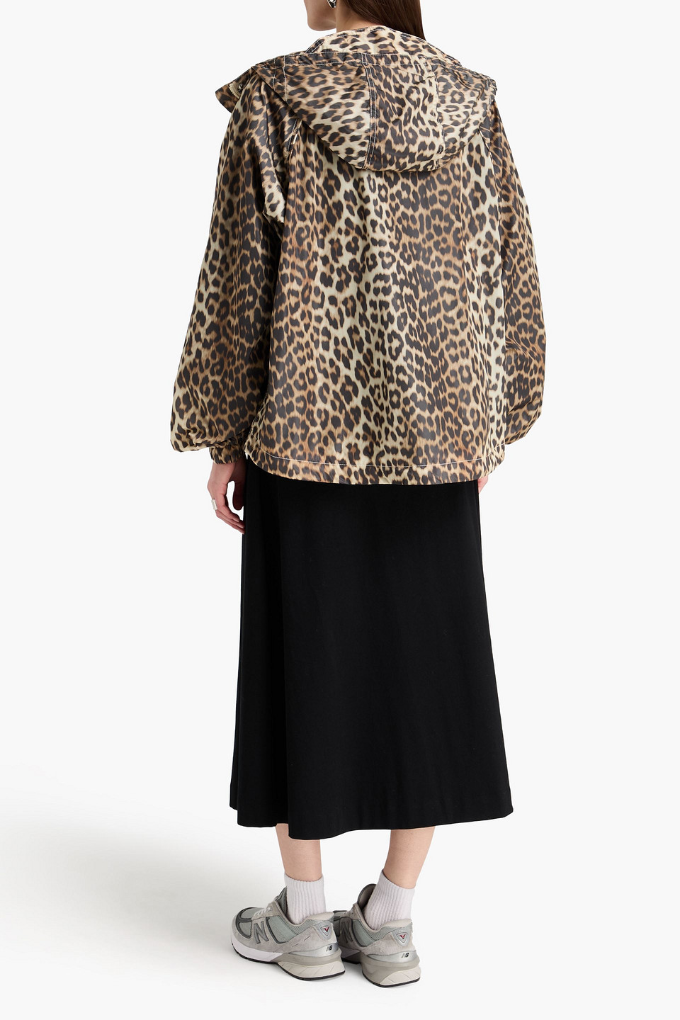  Ganni - Leopard-print Shell Jacket - Animal Print - Xxs/xs 