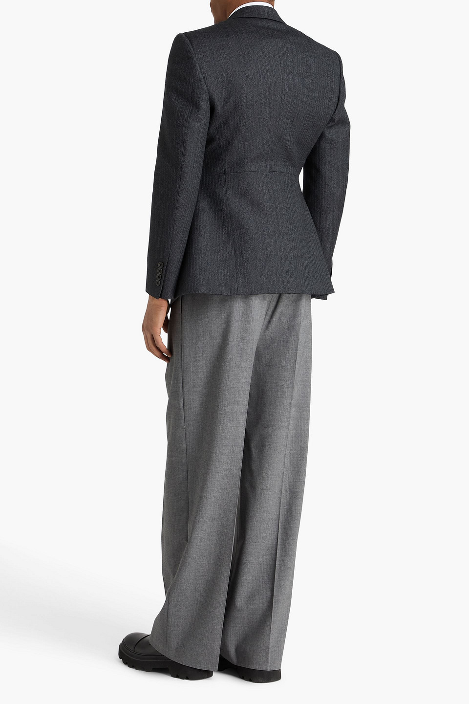  Mcqueen - Pinstriped Bouclé Wool Blazer - Grau - It 48 