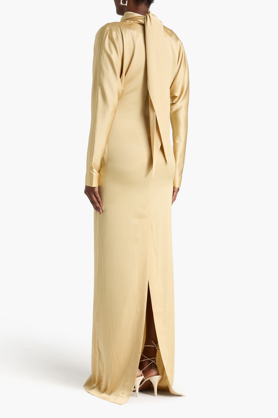  Tove - Maxikleid „imre“ Aus Stretch-seide Mit Drapierung - Gelb - Fr 34 