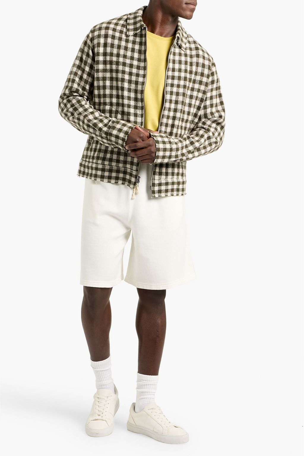 THE ELDER STATESMAN Decon gingham cashmere jacket | THE OUTNET