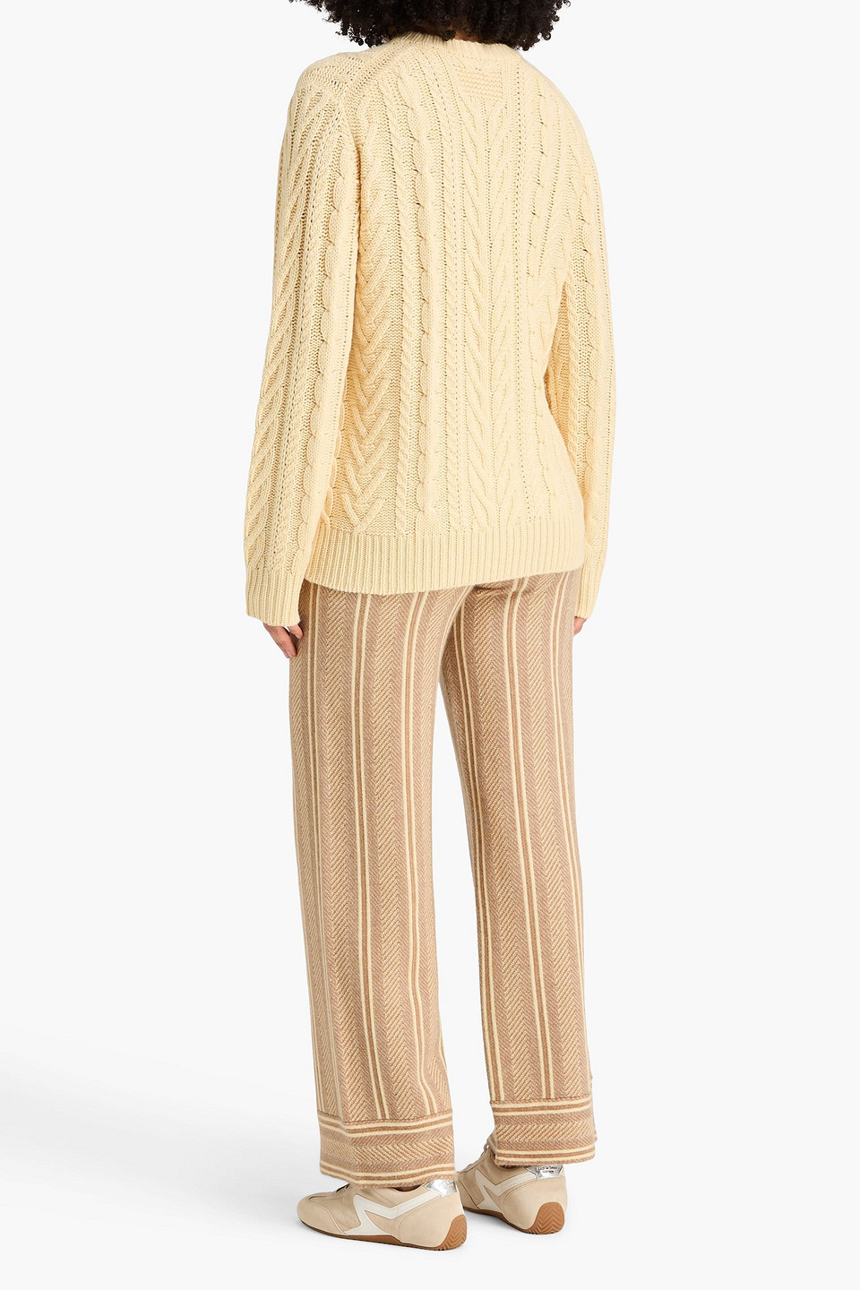  Guest In Residence - Pullover Aus Einer Woll-kaschmirmischung Mit Zopfstrickmuster - Gelb - S 