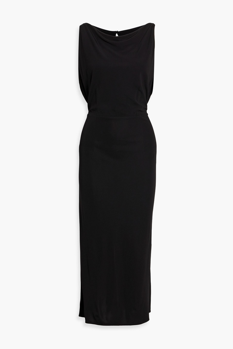 16arlington Leander Cutout Crepe Midi Dress In Black