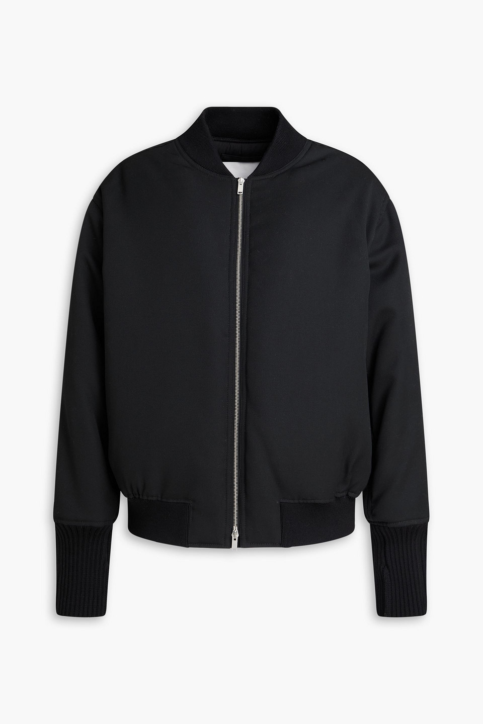 Jil Sander Wool-twill Bomber Jacket In Black
