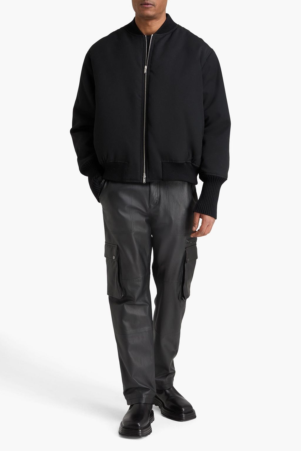 JIL SANDER Wool-twill bomber jacket | THE OUTNET