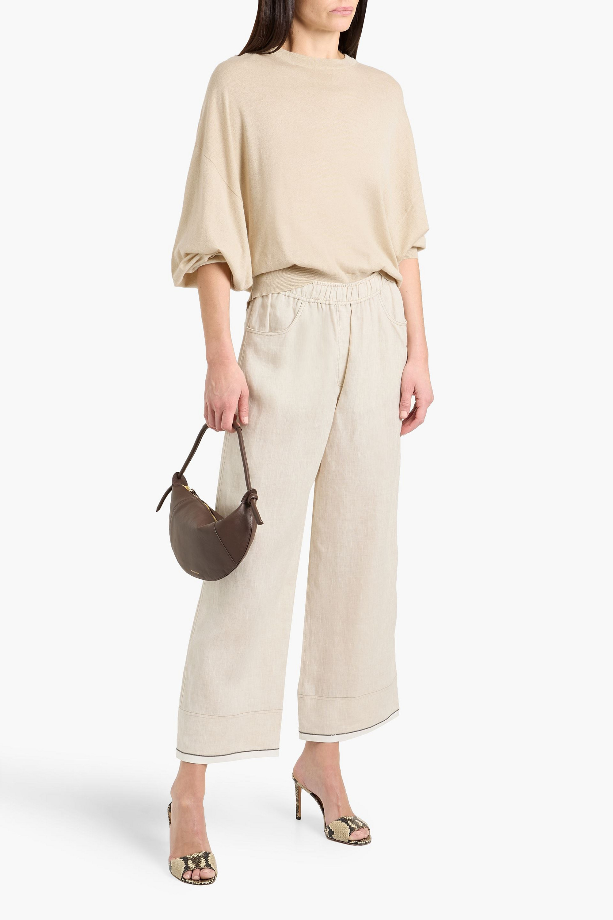 Brunello Cucinelli Metallic cashmere-blend sweater