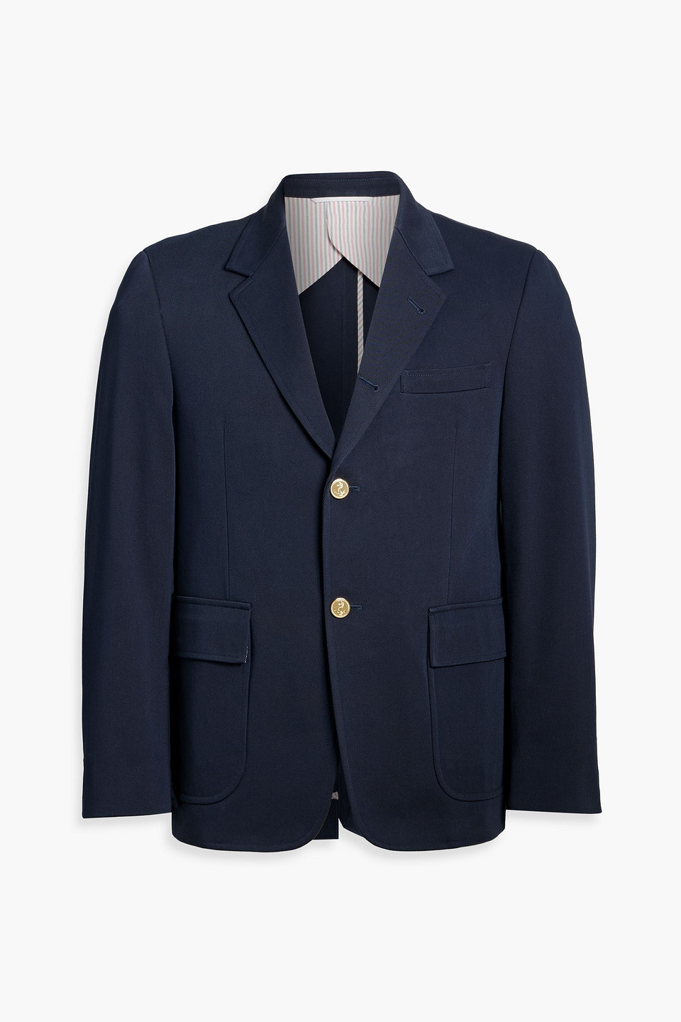 thom browne - cotton-twill blazer - blue - 5