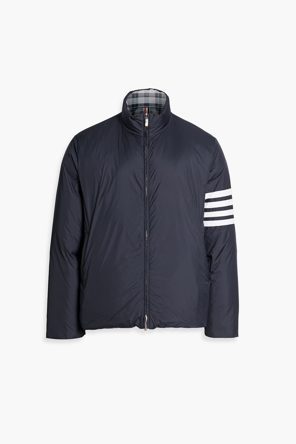 Thom Browne Reversible Striped Shell Down Jacket In Multi