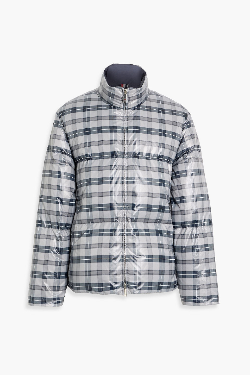 Thom Browne Reversible Striped Shell Down Jacket In Multi