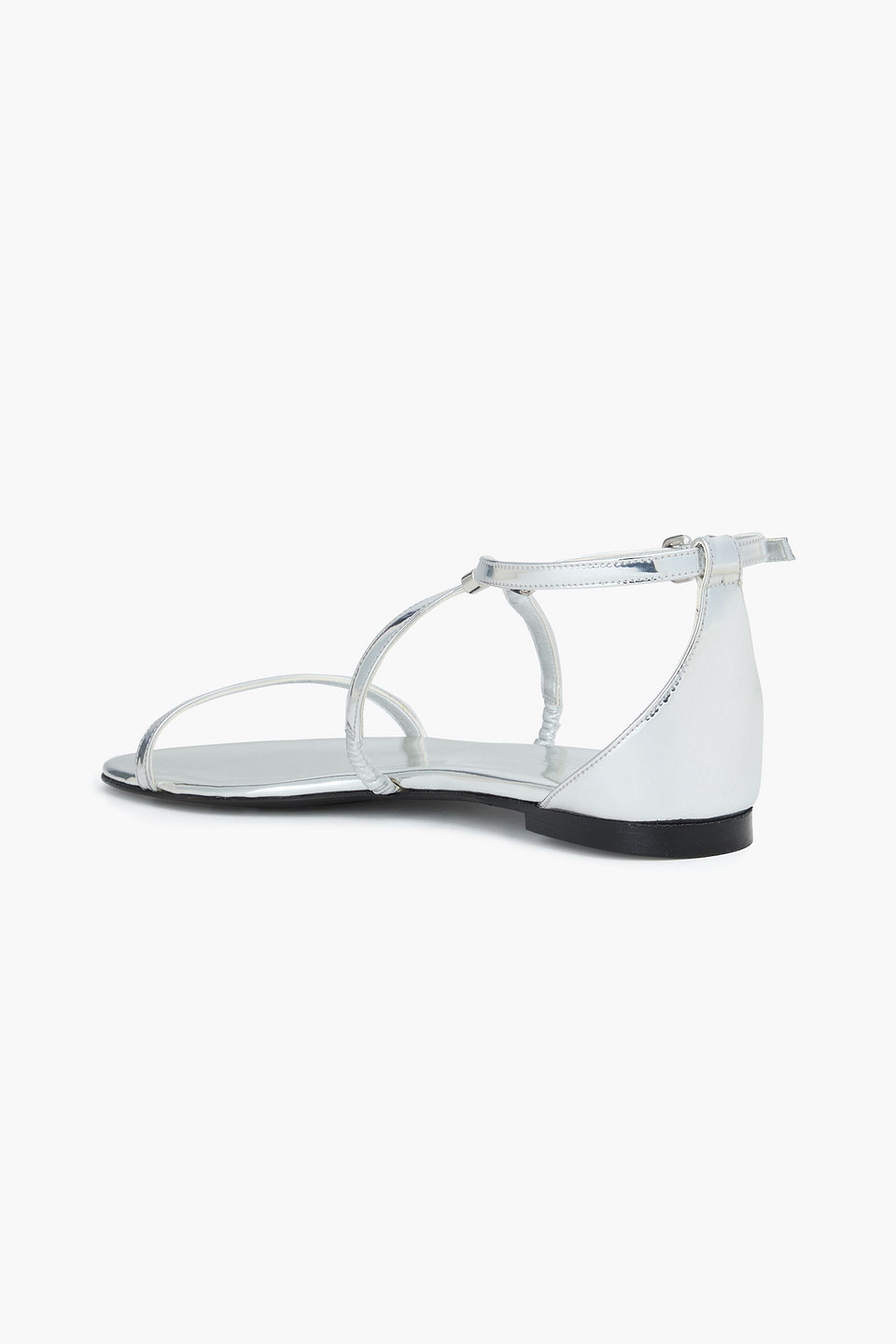  Mcqueen - Mirrored-leather Sandals - Metallic - Eu 36 