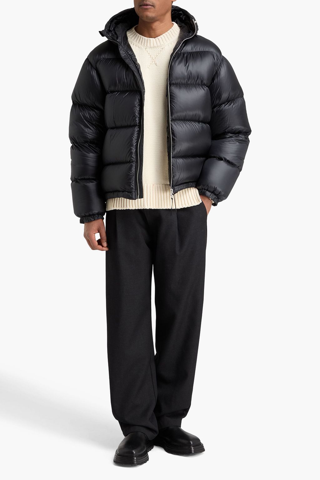 THOM BROWNE Checked quilted wool-tweed down jacket | THE OUTNET