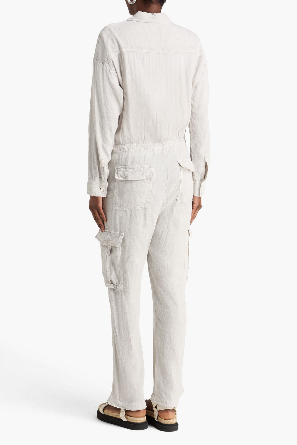  James Perse - Linen-blend Jumpsuit - Gray - 0 