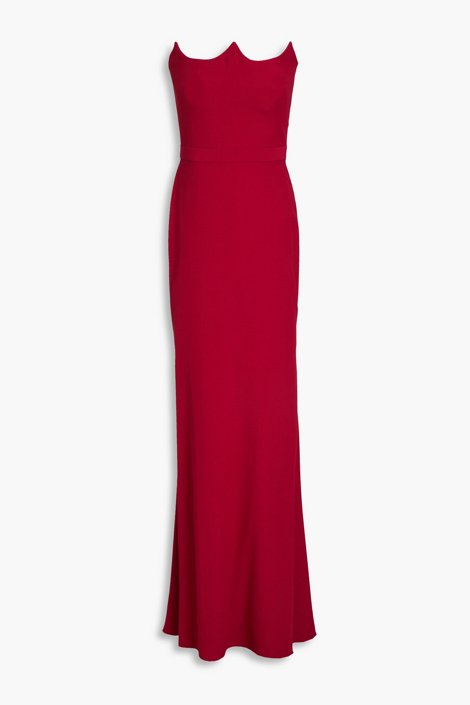 mcqueen - strapless crepe gown - burgundy - it 38