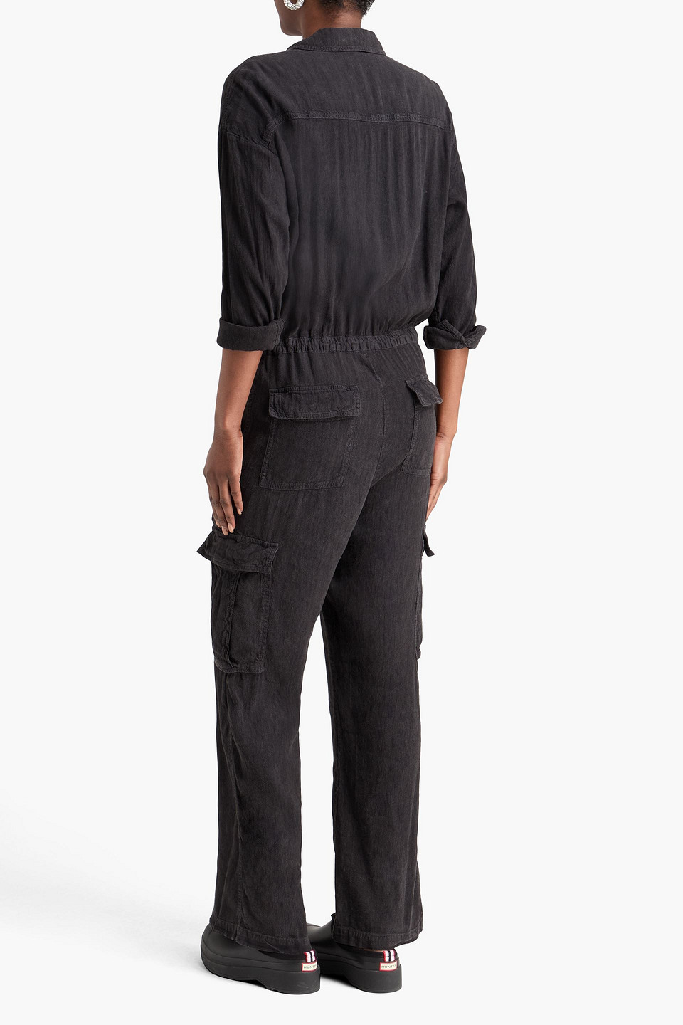  James Perse - Linen-blend Jumpsuit - Black - 0 