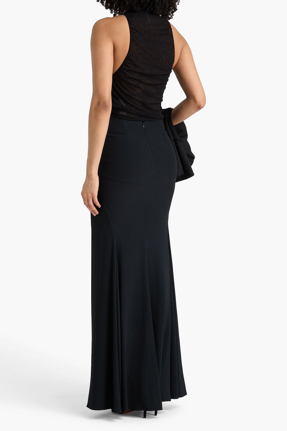  Mcqueen - Crepe Maxi Skirt - Black - It 40 