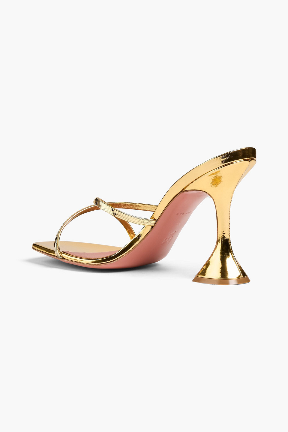  Amina Muaddi - Mules „henson“ Aus Verspiegeltem Leder - Metallic - Eu 36.5 