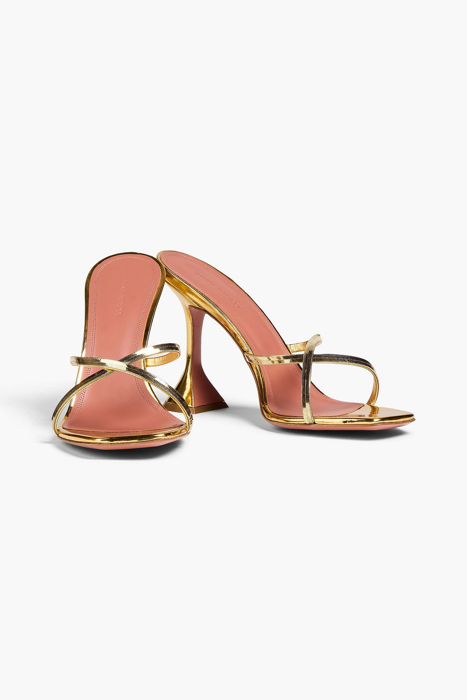  Amina Muaddi - Mules „henson“ Aus Verspiegeltem Leder - Metallic - Eu 36.5 