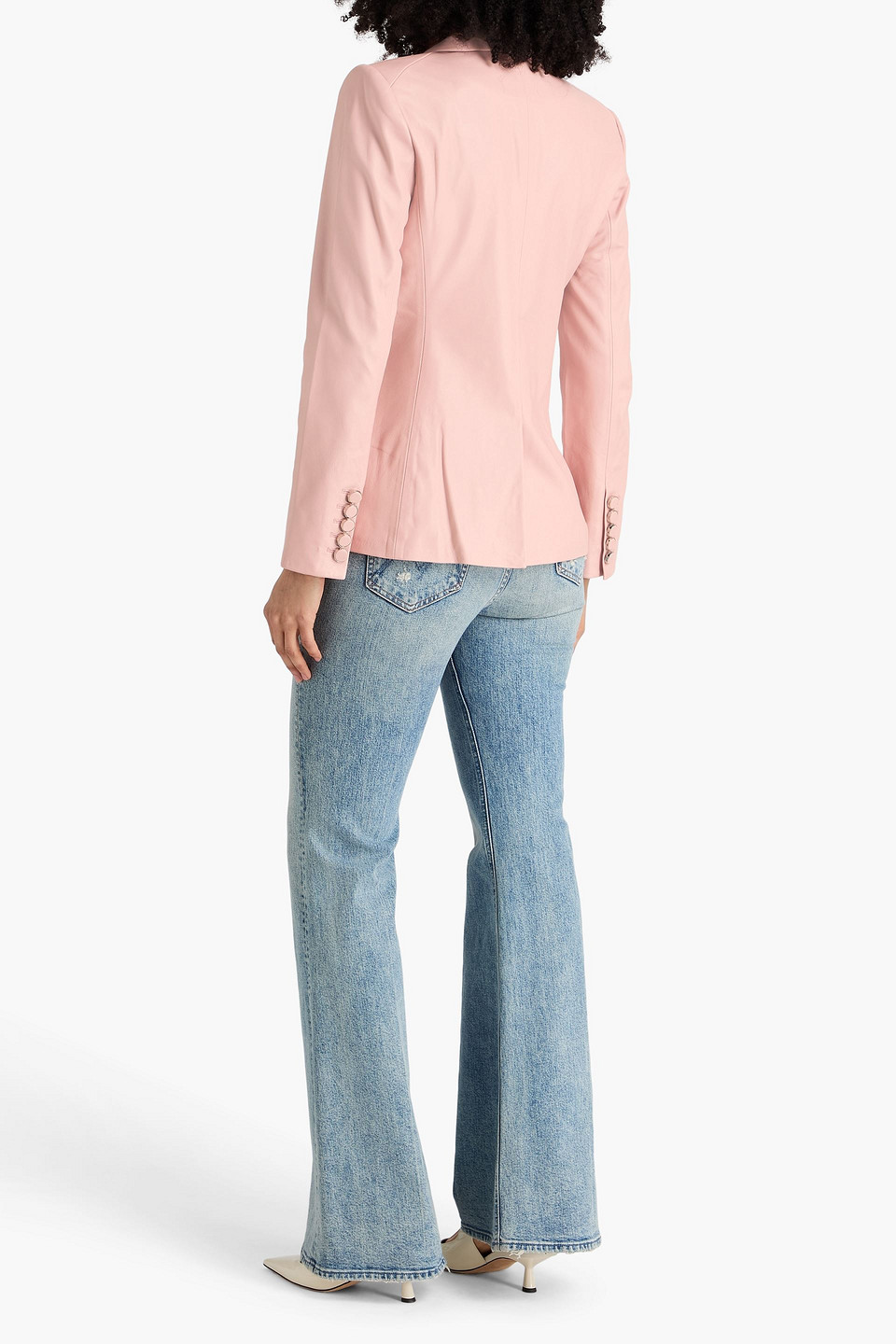  Veronica Beard - Doppelreihiger Blazer „millie Dickey“ Aus Leder - Pink - Us 2 
