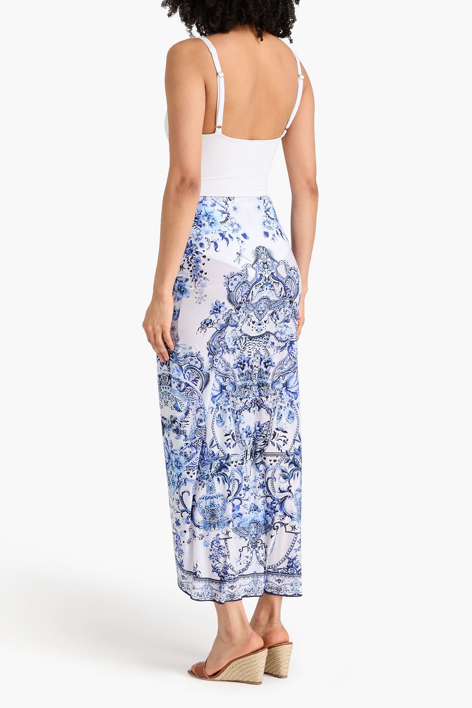  Camilla - Pareo Aus Chiffon Mit Print - Blau - S/m 