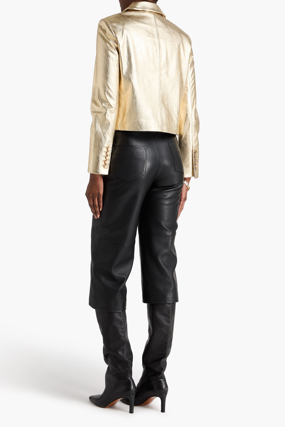  Veronica Beard - Lederjacke „imagen“ In Metallic-optik - Metallic - Us 0 