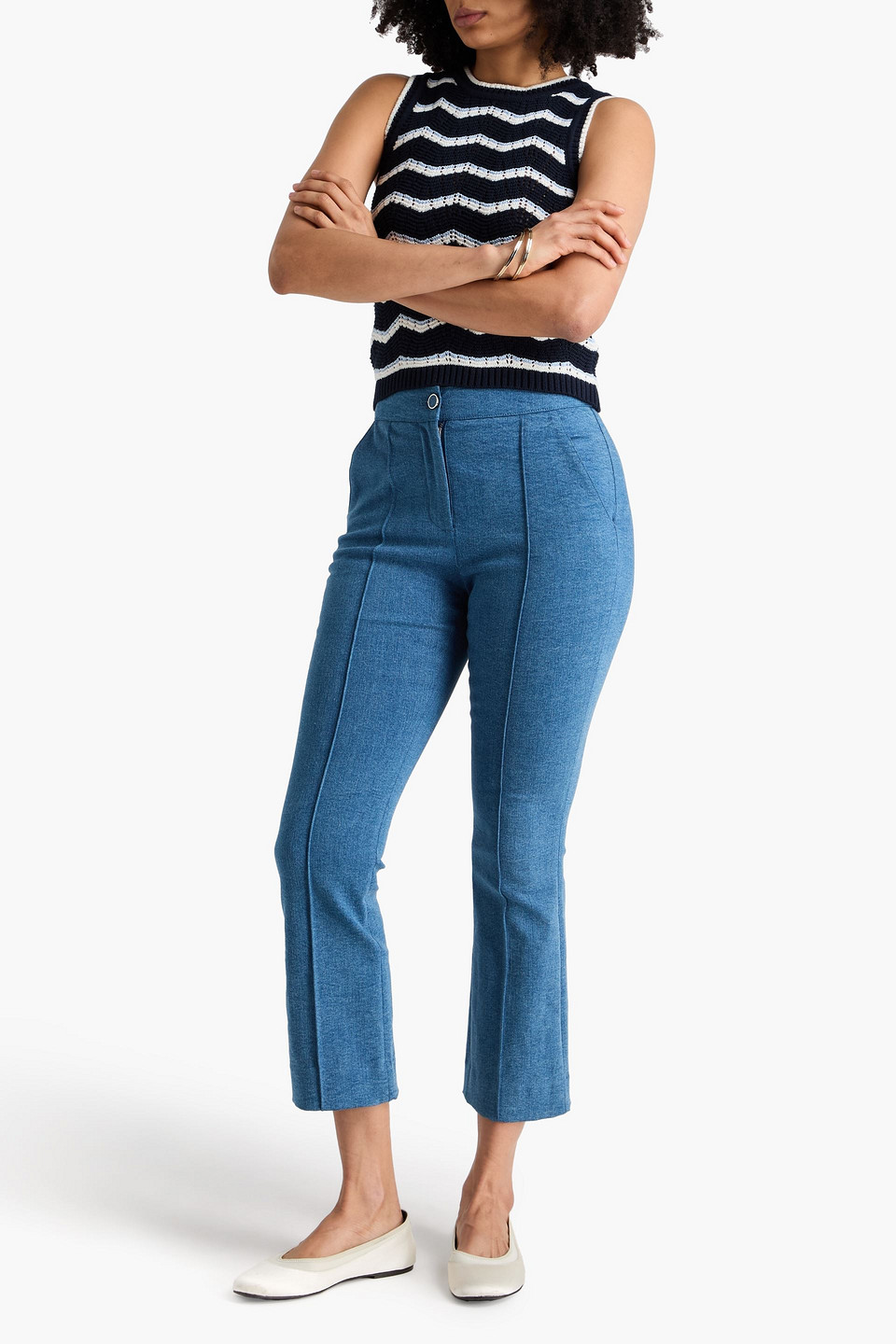  Veronica Beard - Hoch Sitzende Bootcut-jeans „kimra“ - Blau - Us 00 