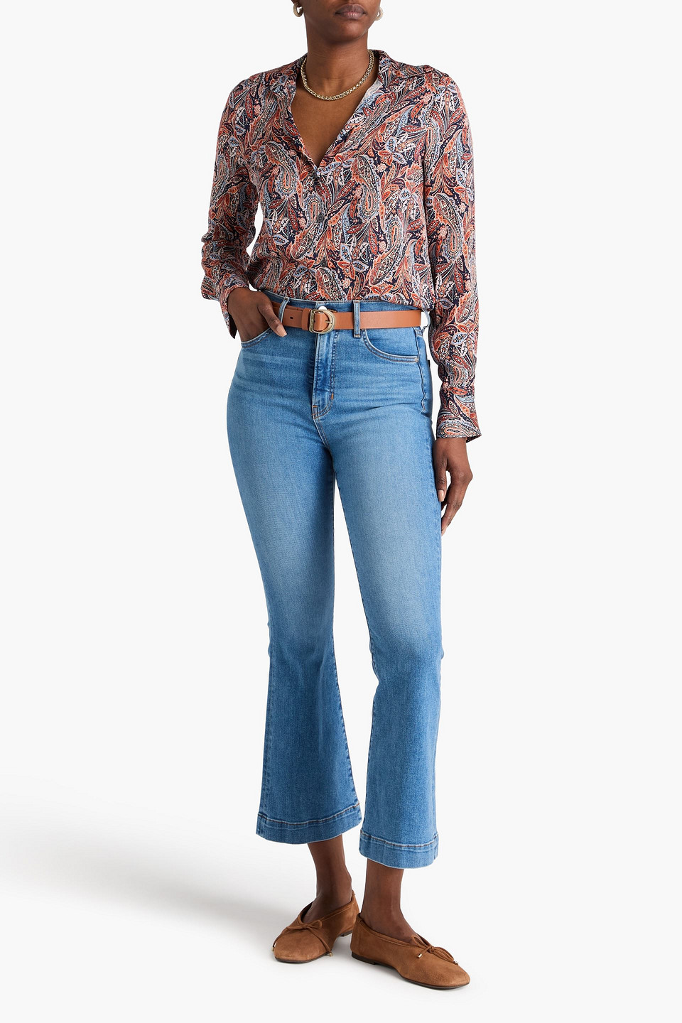 Veronica Beard - Hemd „amelia“ Aus Einer Seidenmischung Mit Paisley-print - Rot - Us 2 