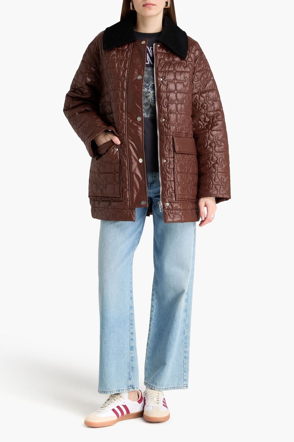GANNI Quilted shell jacket | THE OUTNET