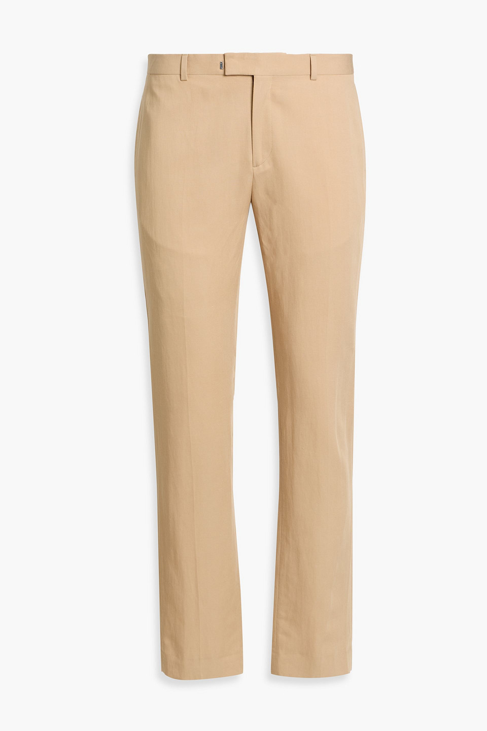 Sandro Tapered Lyocell, Linen And Cotton-blend Twill Pants In Neutral