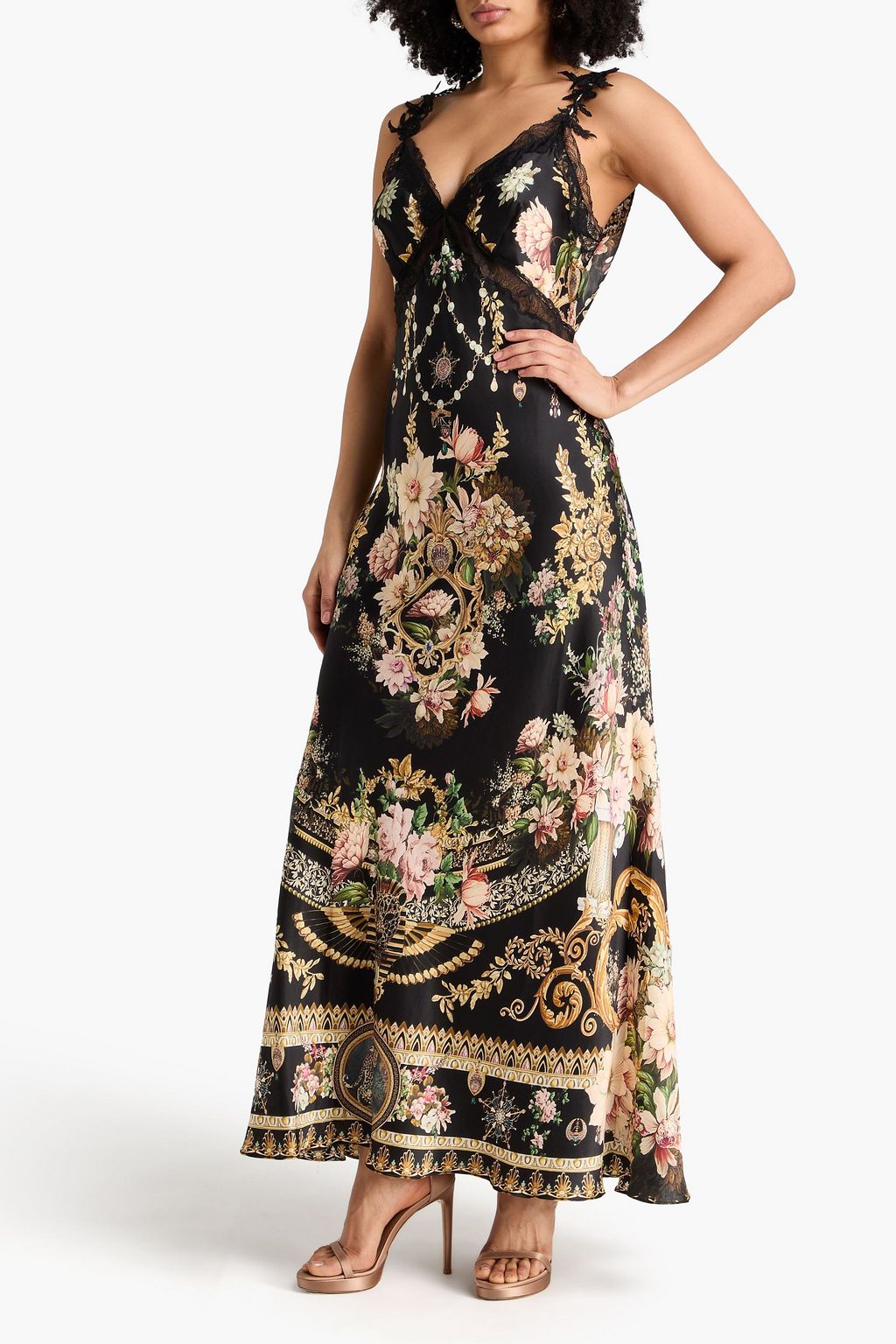 CAMILLA Floral-print silk-satin maxi slip dress | THE OUTNET CAMILLA Floral-print silk-satin maxi slip dress | THE OUTNET