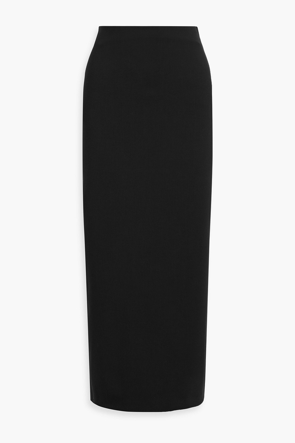 loulou de saison - samos wool-blend twill midi skirt - black - xl