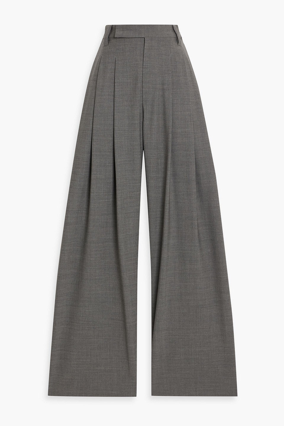 Brunello Cucinelli Wool-blend Wide-leg Pants In Blue