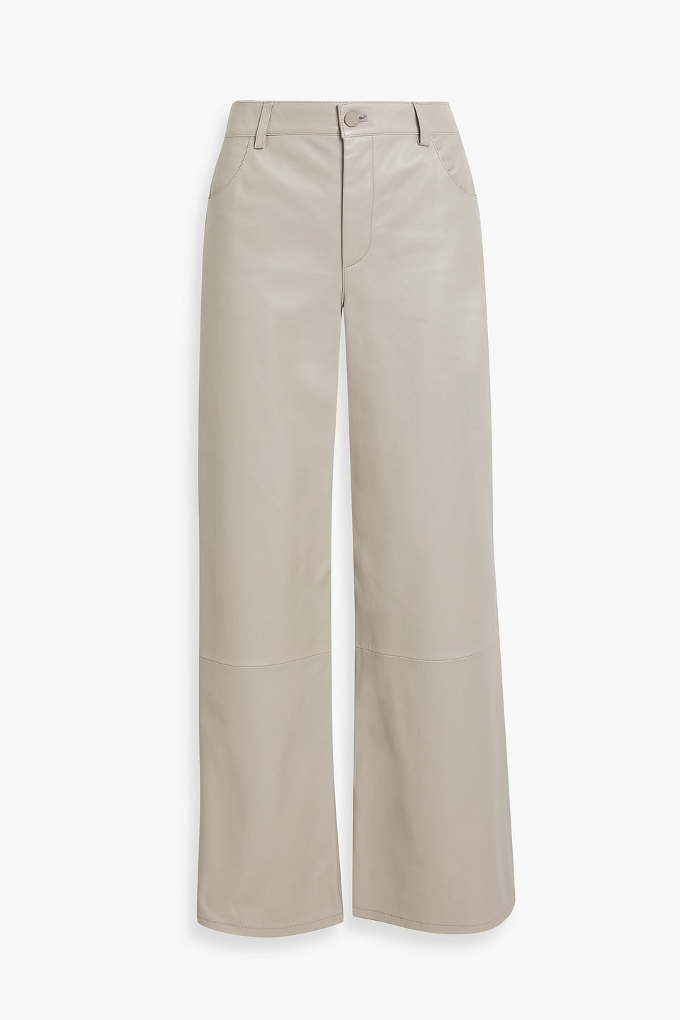 Loulou De Saison Figari Leather Wide-leg Pants In Gray